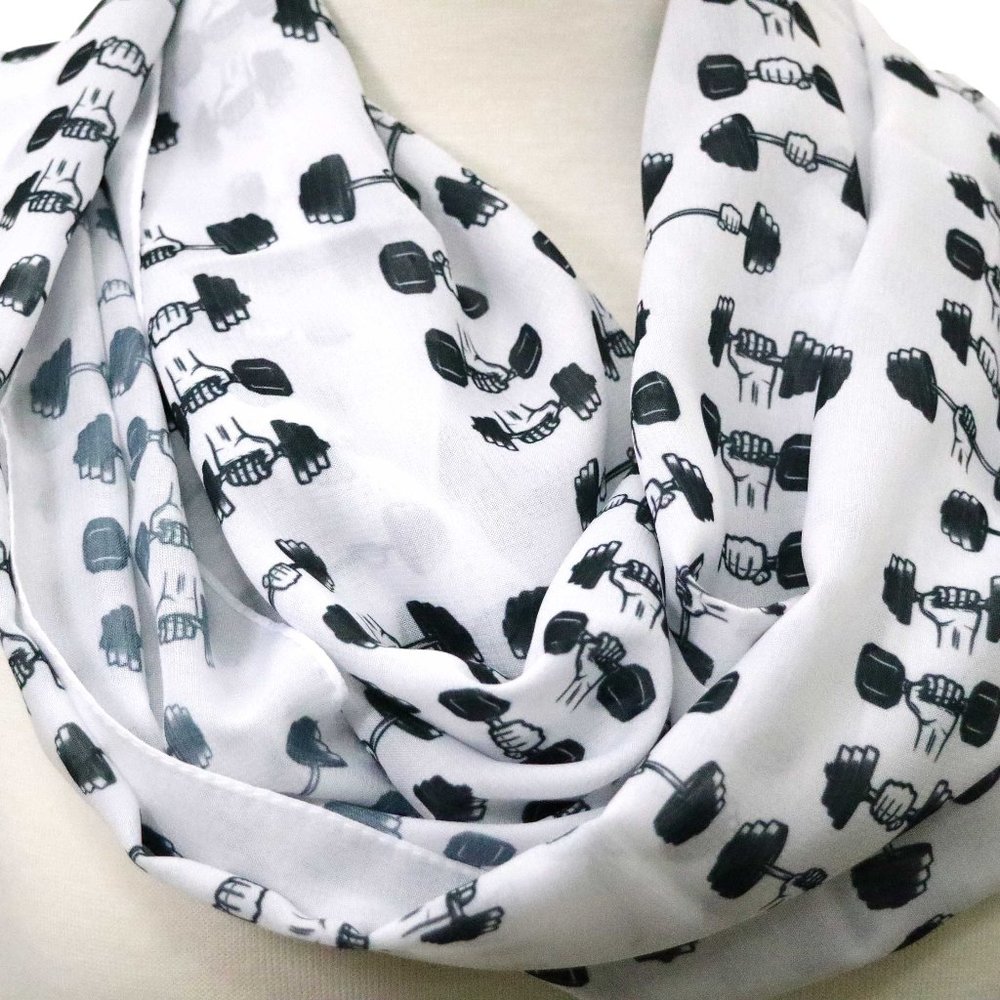 Workout infinity scarf Fitness gym gift for women